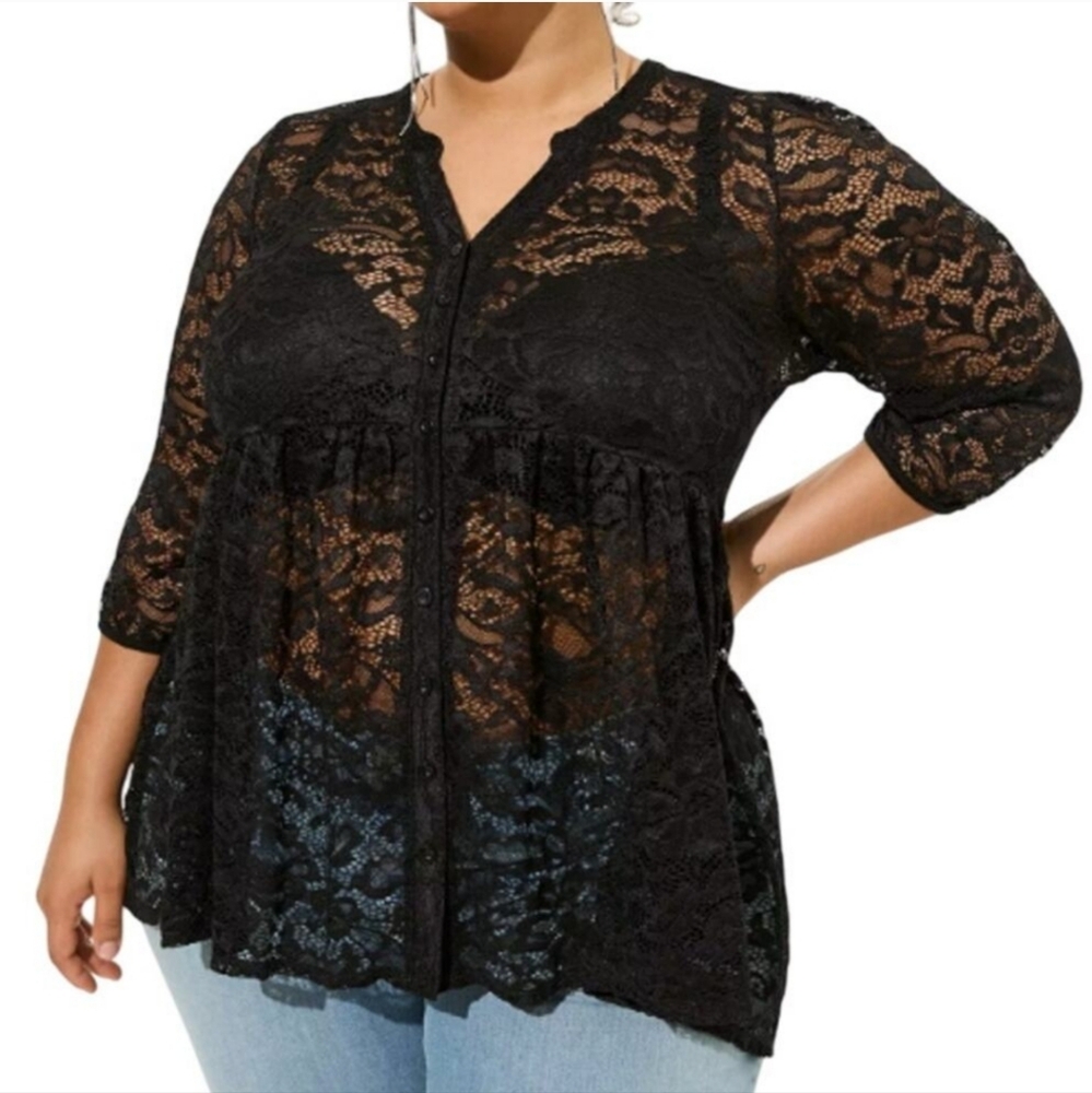 Torrid Lace Babydoll Top